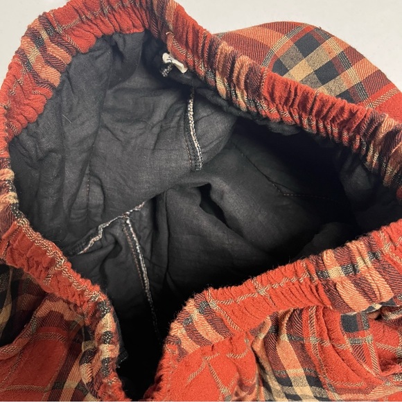 Encore One Small Plaid Pants Slacks Pull On Thick Warm Cozy Elastic Lagenlook - Picture 4 of 4